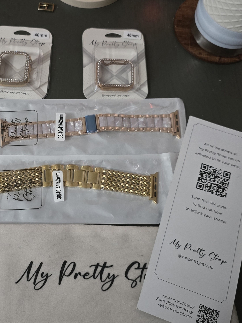 Apple Rose Gold and Gold Interchangeable Watch Bands